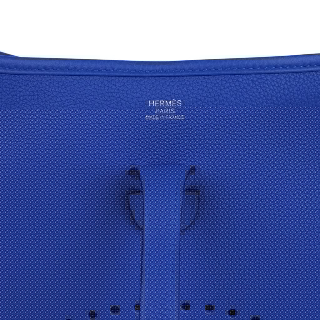 Evelyne PM Bag Blue Zellige Clemence Palladium Hardware New w/Box