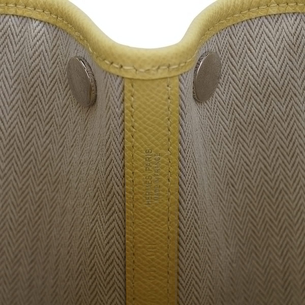 Garden Party 30 Bag Jaune Poussin Epsom Leather with Palladium Hardware