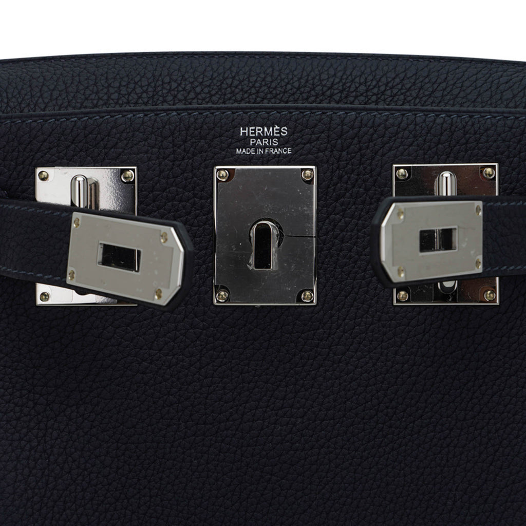 Hac a Dos PM Backpack Caban Tricolor Togo Leather with Palladium Hardware