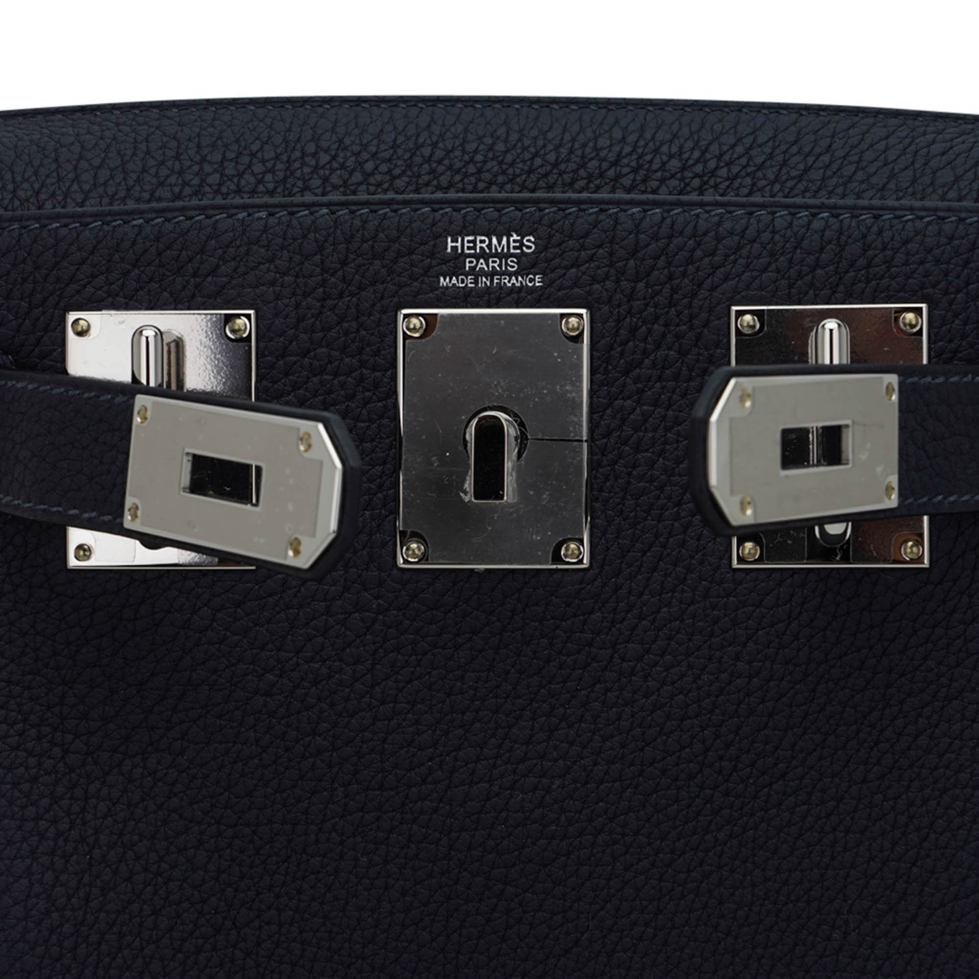 Hac a Dos PM Backpack Caban Tricolor Togo Leather with Palladium Hardware