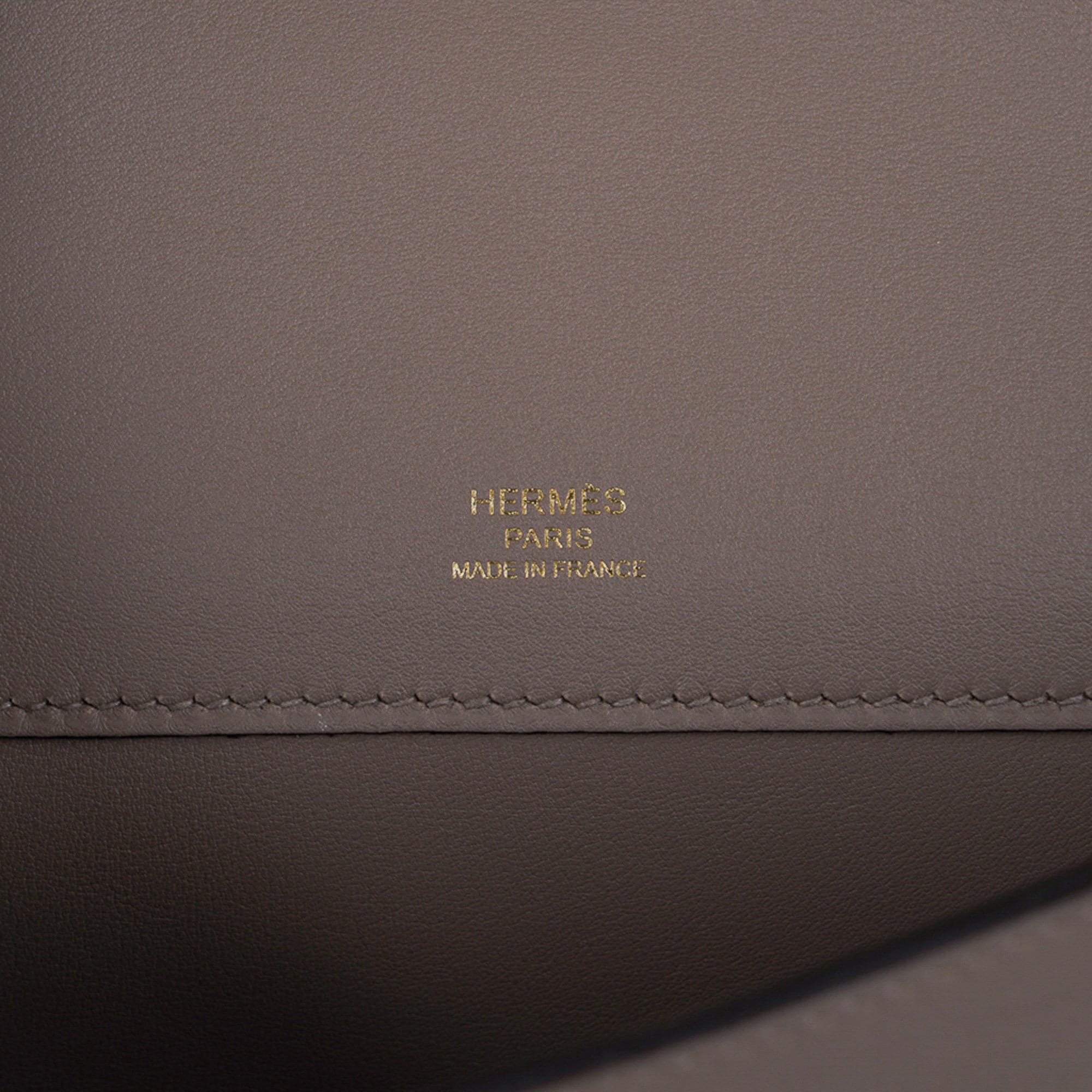 Kelly Cut Bag Gris Asphalte Gray Clutch Swift Gold Hardware