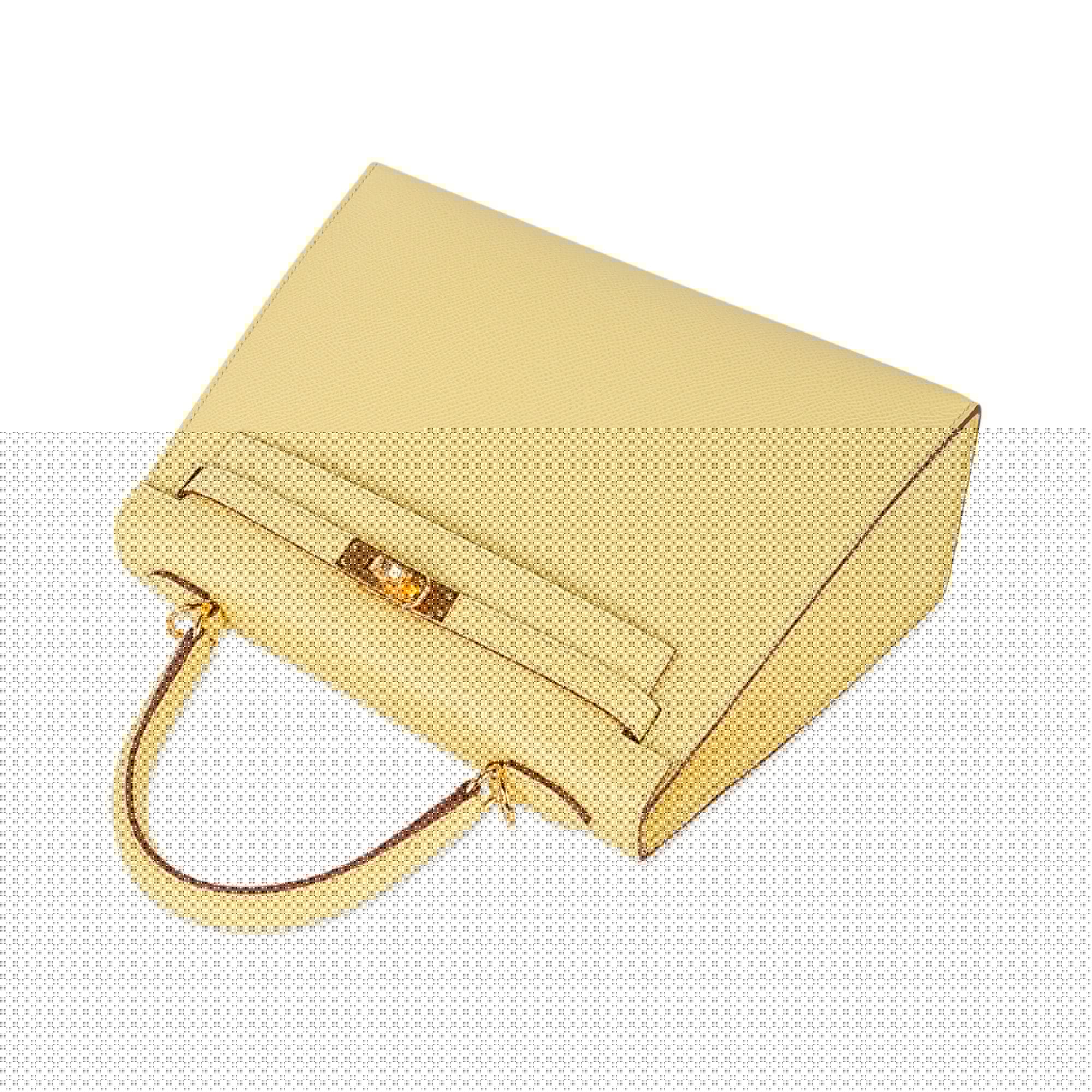 Kelly 25 Bag Jaune Poussin Epsom Gold Hardware
