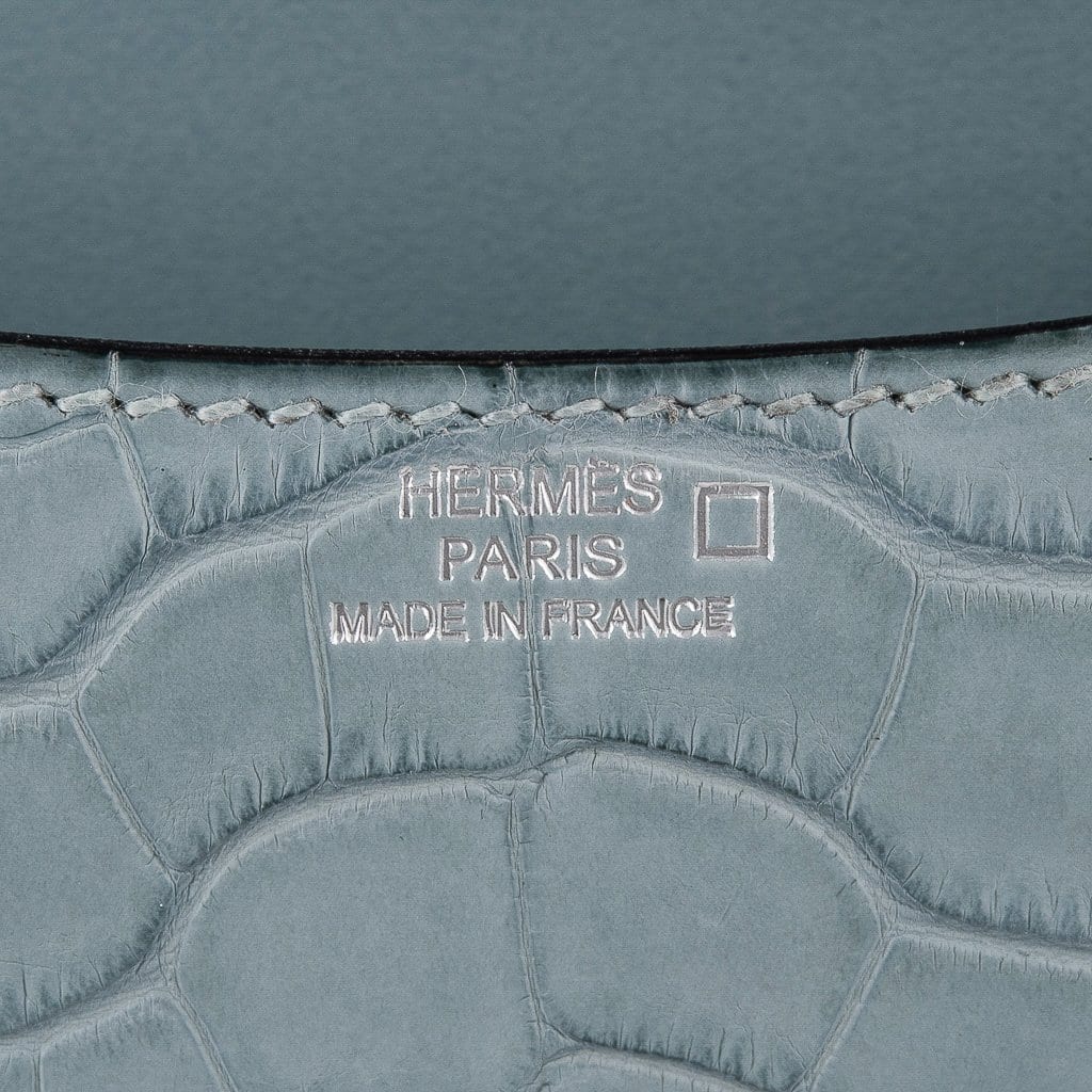 Limited Edition Micro Constance Bag Ciel Matte Alligator with Palladium Hardware