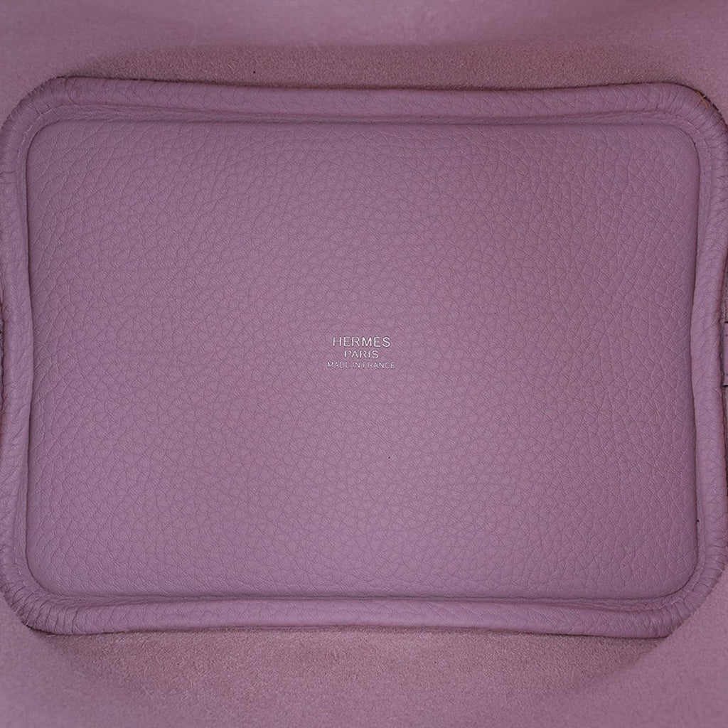 Picotin Lock 18 Mauve Sylvestre Bag Palladium Hardware