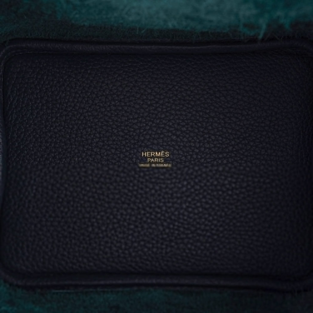 Lock 18 Bag Vert Cypress Gold Hardware Clemence Leather