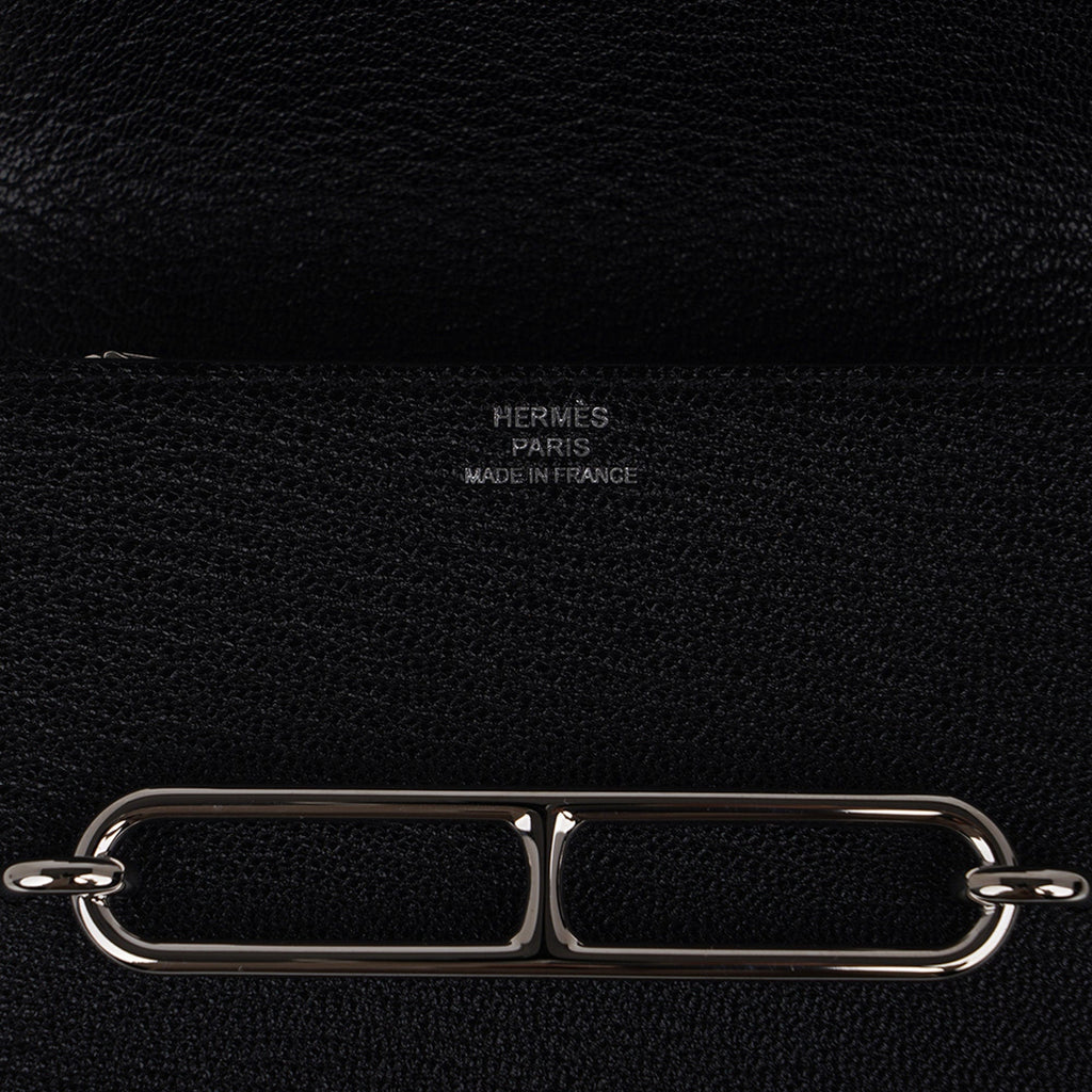 Roulis Slim Wallet Belt Bag Black Palladium Chevre