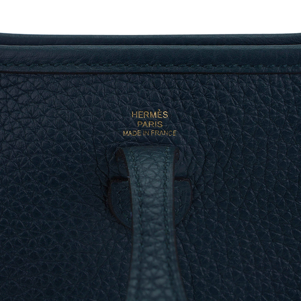 Mini Evelyne III TPM Crossbody Bag Vert Rousseau Clemence with Gold