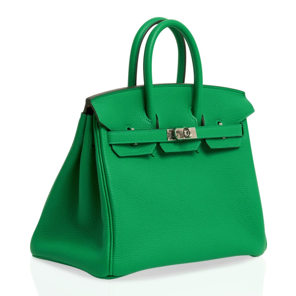 Verso Birkin 25 Bag Bamboo & Caramel Togo Leather with Palladium Hardware