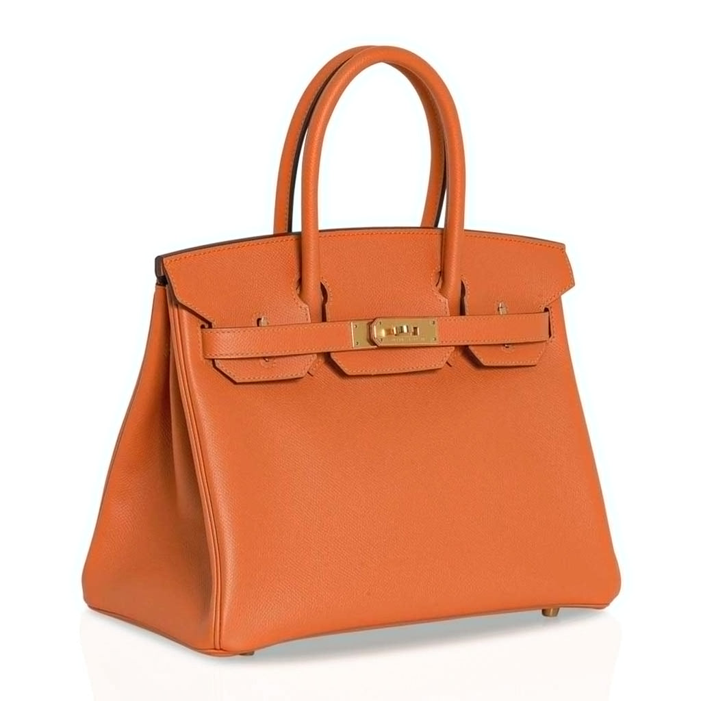 Birkin 30 Bag Abricot Gold Hardware Epsom Leather New w/ Box