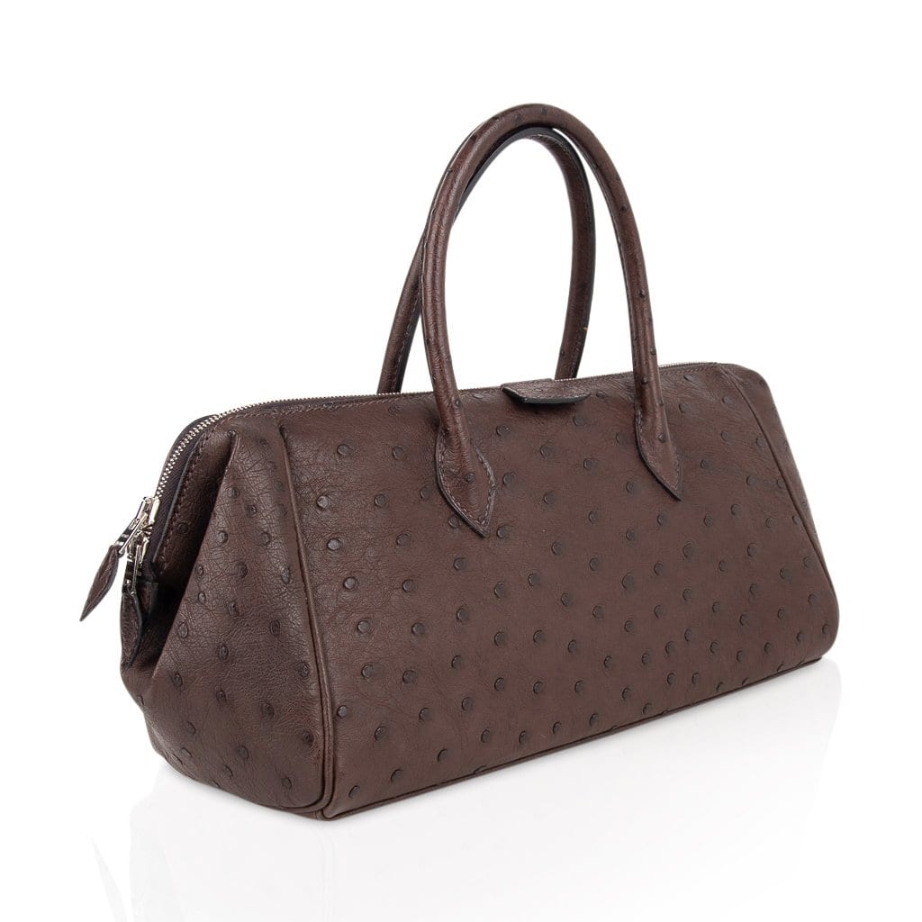 Limited Edition Bombay 27 Bag Marron Fonce Ostrich Small Model
