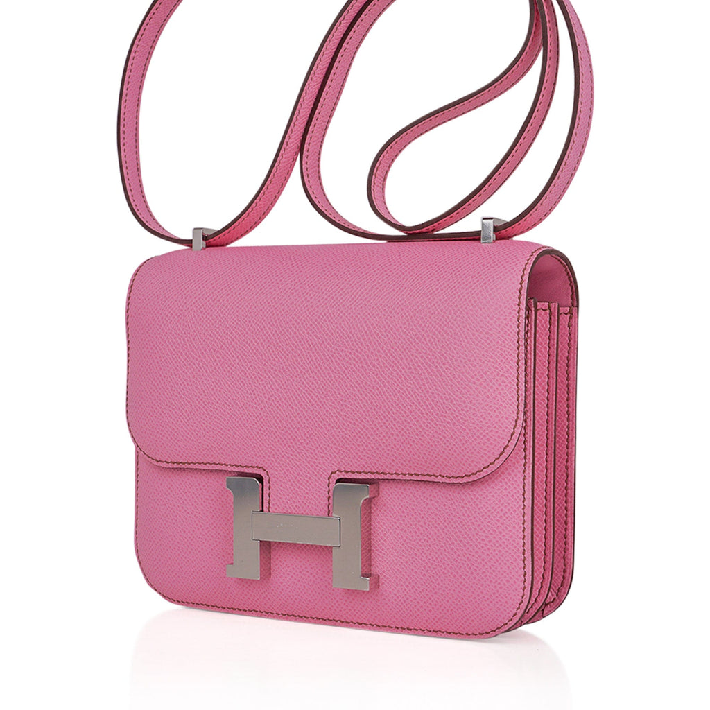 Constance 18 Mini Bag 5P Pink Epsom Palladium Hardware