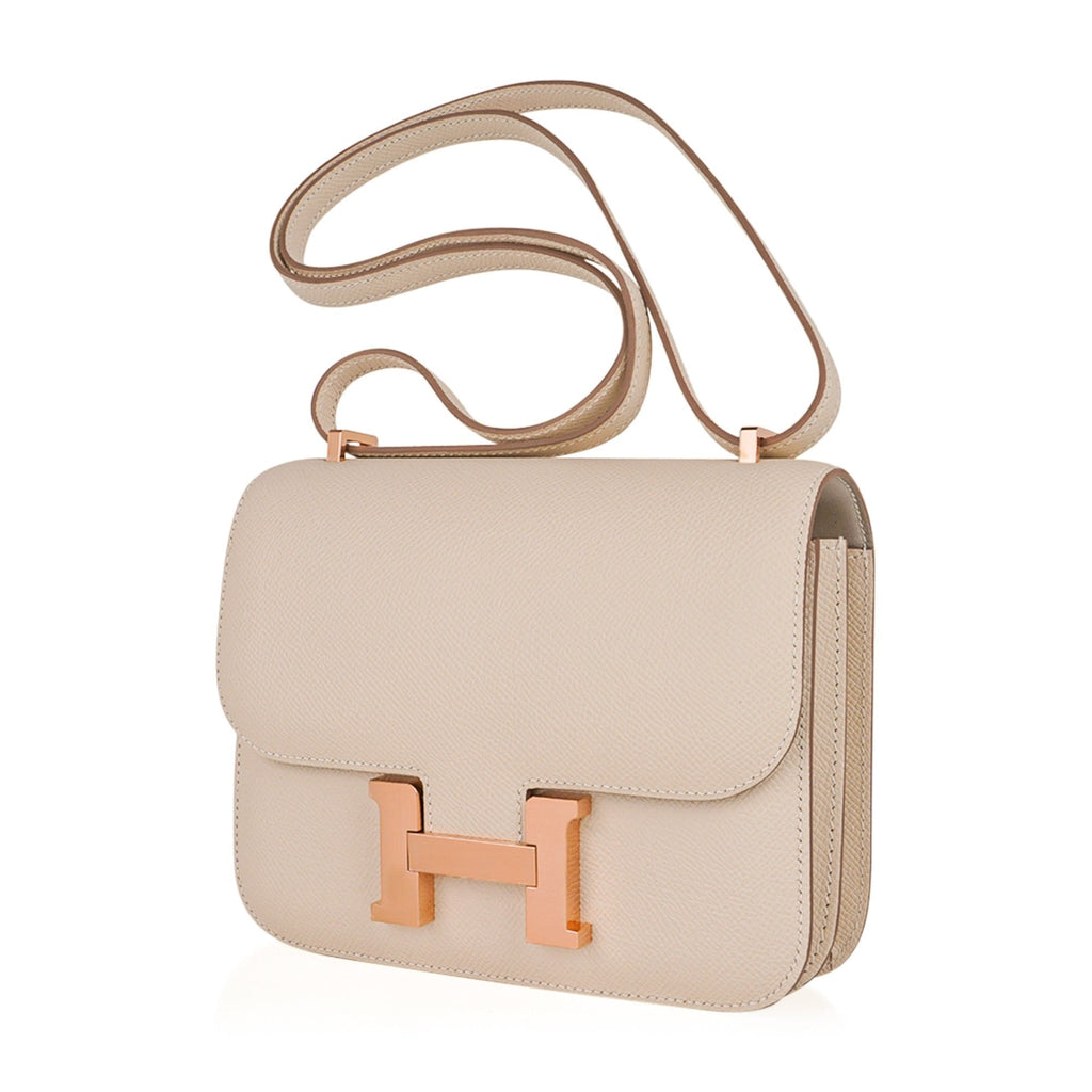 Constance HSS 18 Bag Craie / Gris Perle Rose Gold Hardware