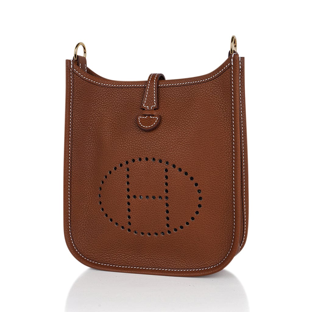 Evelyne TPM Fauve Barenia Faubourg Bag Gold Hardware