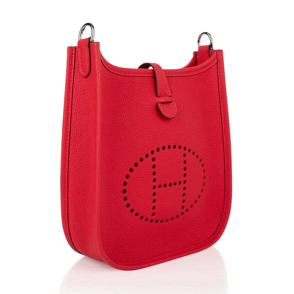 Evelyne TPM Amazone Bag Rouge De Coeur Taurillon Maurice Palladium