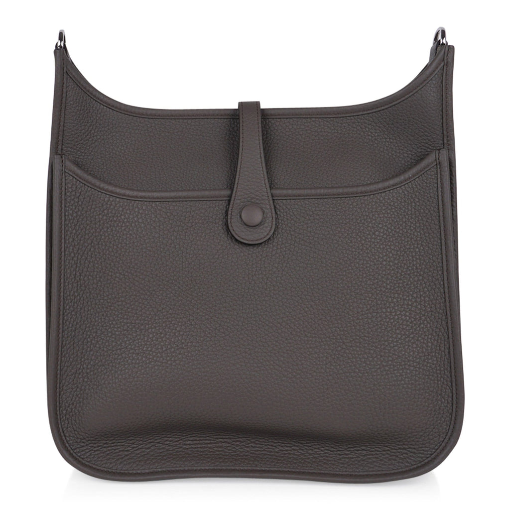 Evelyne PM Bag Gray Etain Clemence Leather Palladium