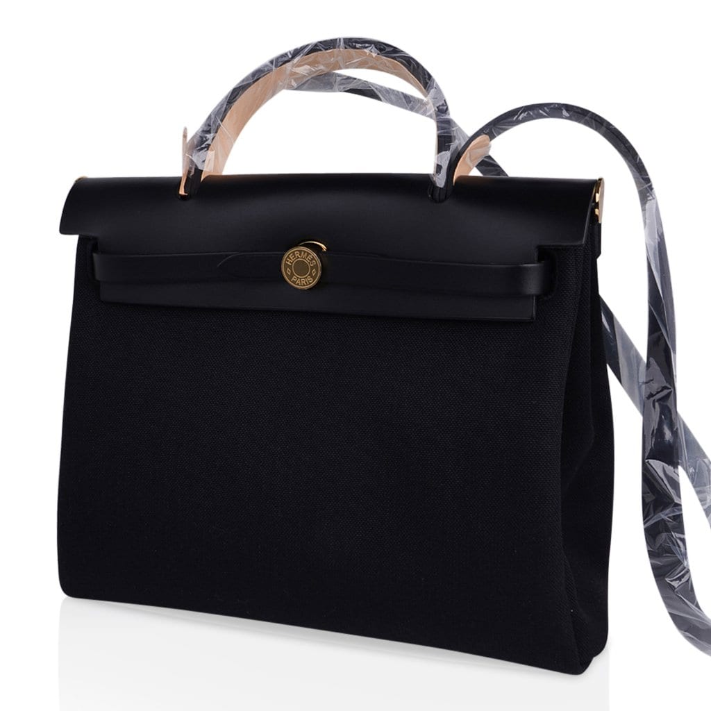 Herbag Zip Black on Black 31 Officier Canvas / Vache Hunter Leather