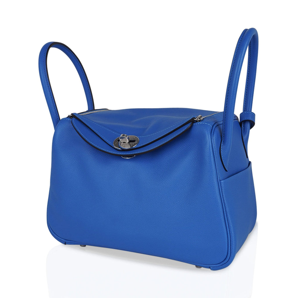 Lindy 26 Bag Blue Hydra Evercolor Leather with Palladium Hardware
