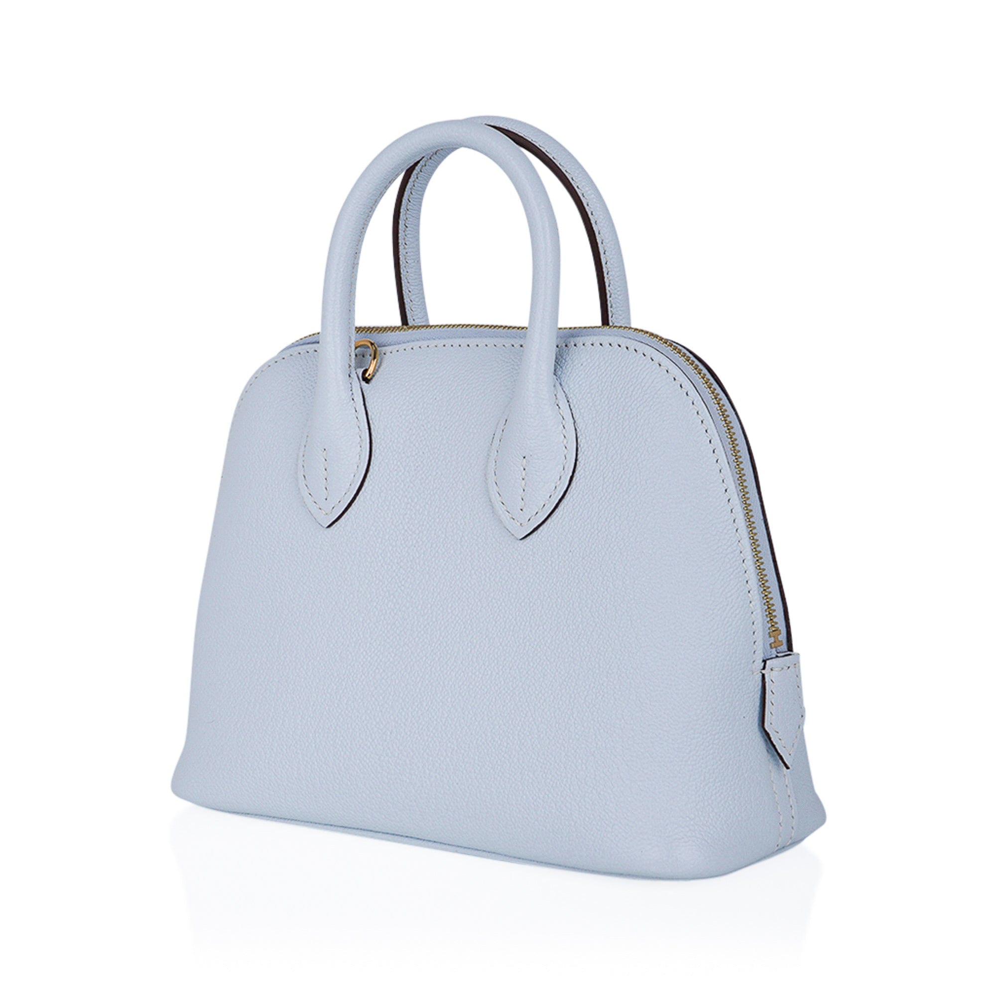 Mini Bolide 1923 Bleu Brume 25 Bag Evercolor Leather Gold Hardware Gold Hardware