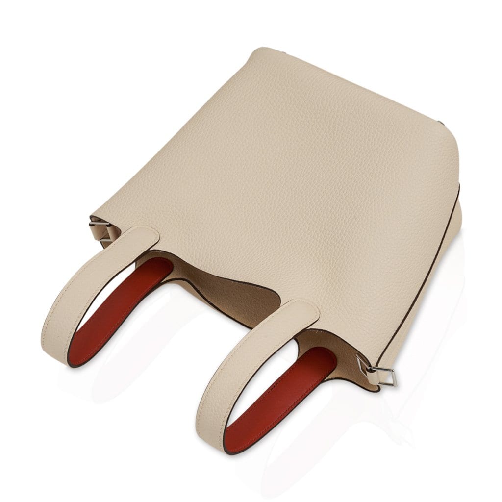 Picotin Lock 18 Eclat Bag Nata / Terre Battue Tote Clemence Palladium
