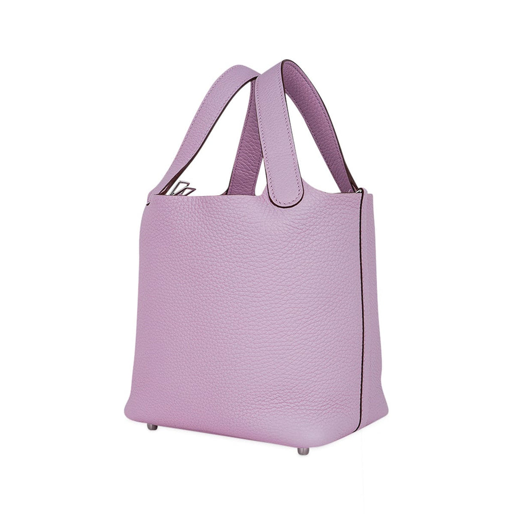 Picotin Lock 18 Mauve Sylvestre Bag Palladium Hardware