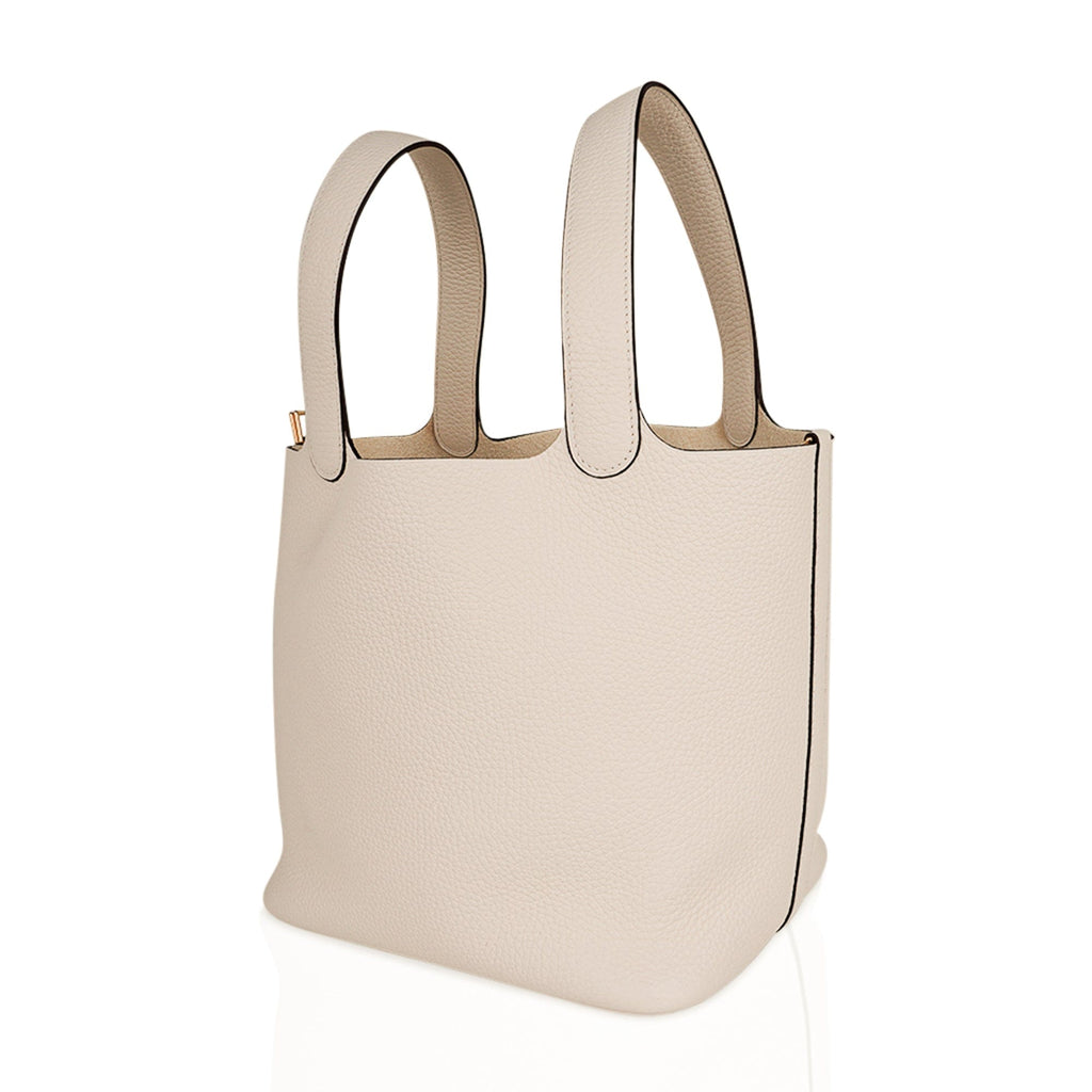 Picotin Lock 22 Bag MM Nata Clemence Gold Hardware
