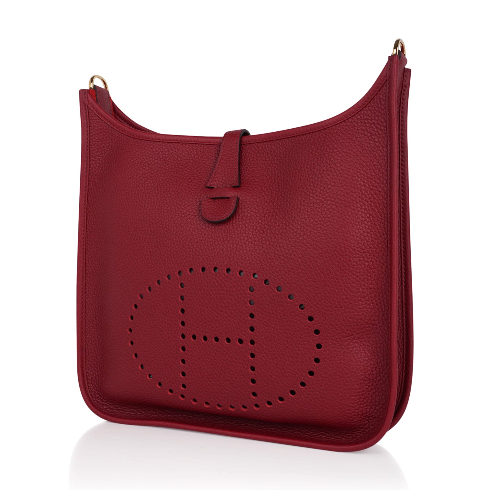Evelyne PM Bag Rouge Grenat Gold Hardware Clemence