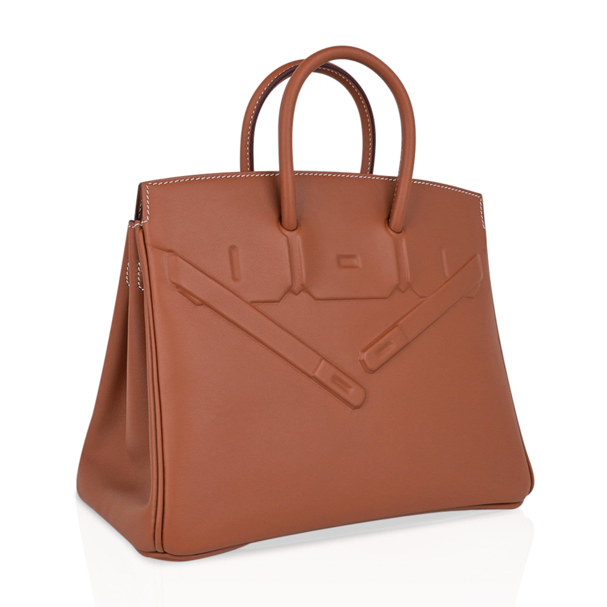 Shadow Birkin 25 Bag Gold Evercalf Limited Edition