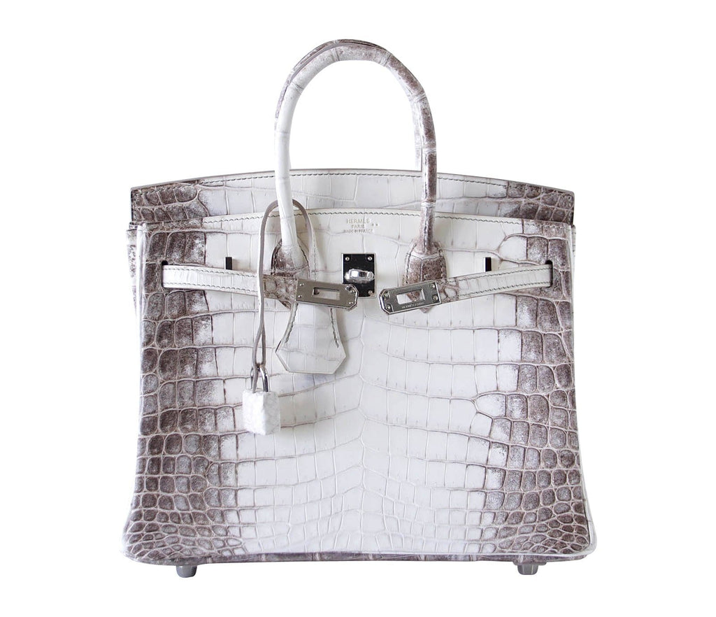 Birkin 25 Bag Blanc Himalaya Exquisite Jewel Palladium Hardware