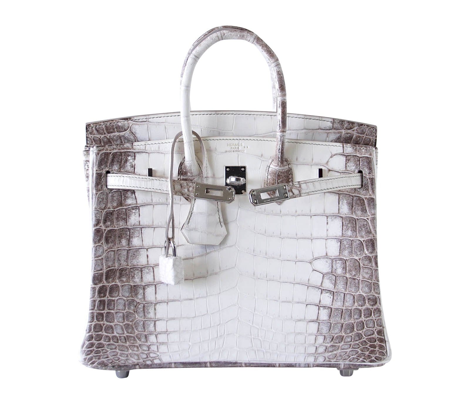 Birkin 25 Bag Blanc Himalaya Exquisite Jewel Palladium Hardware