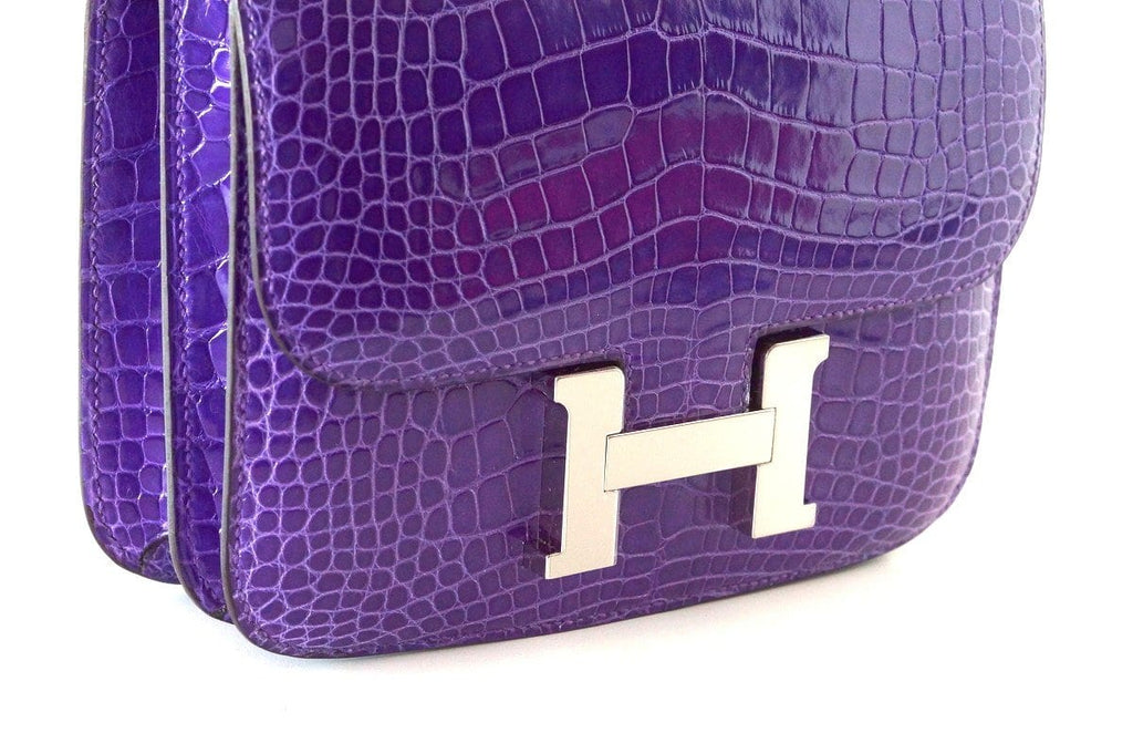 Constance 18 Bag Rare Ultra Violet Alligator Palladium