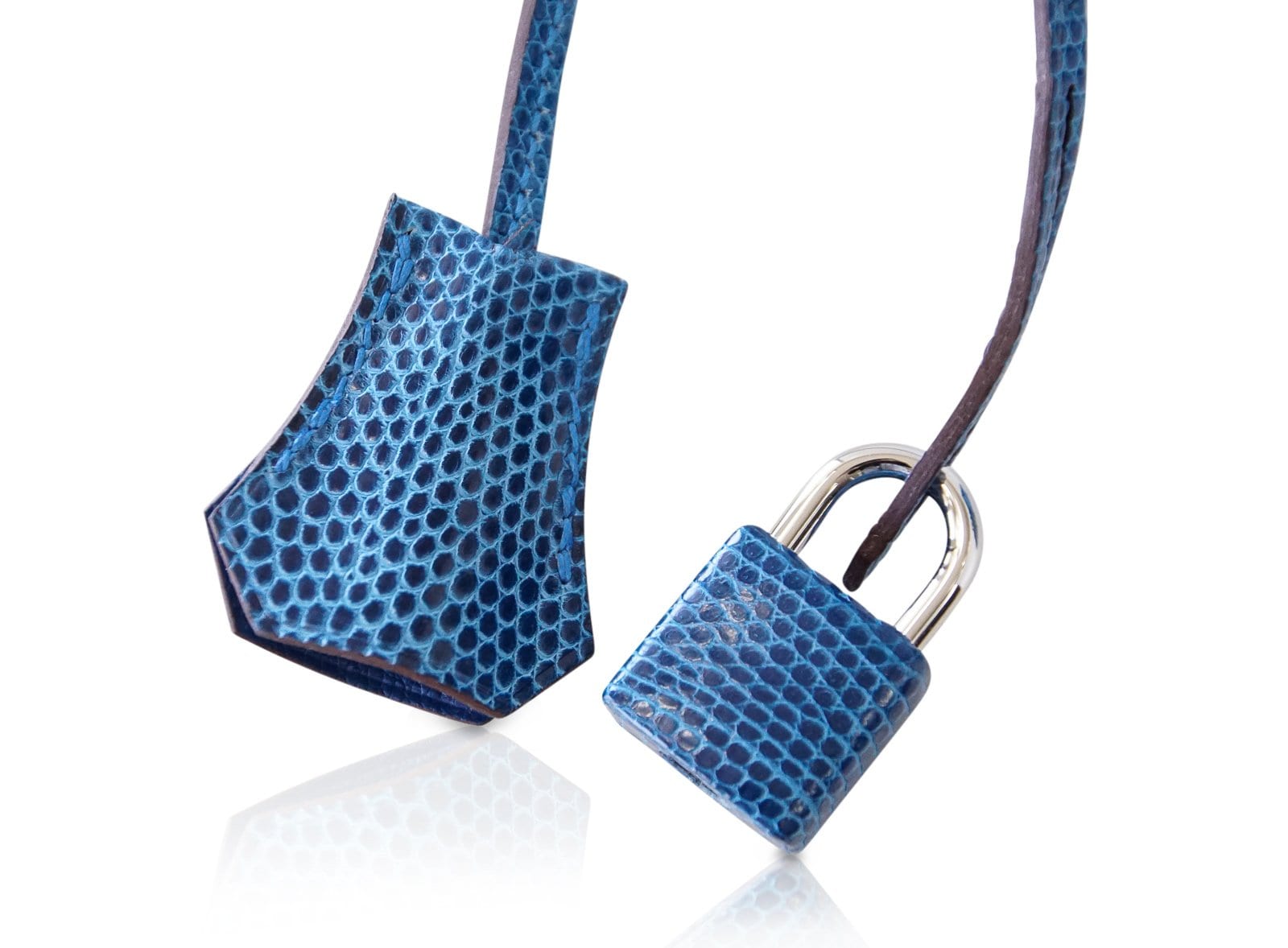 Birkin 25 Bag Mykonos Very Rare Lizard Palladium Hardware