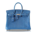 Birkin 25 Bag Mykonos Very Rare Lizard Palladium Hardware