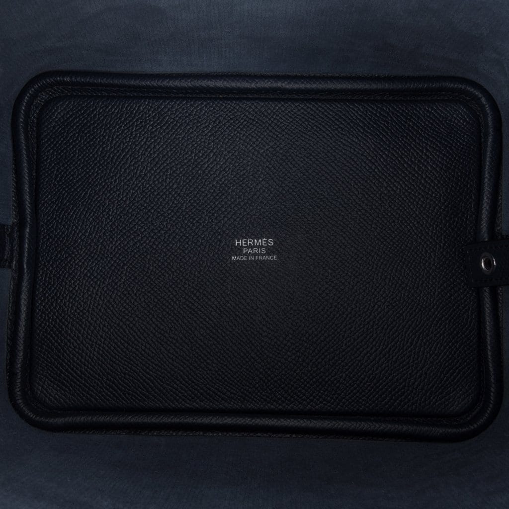 Picotin Lock 18 Tressage De Cuir PM Limited Edition Blue Indigo