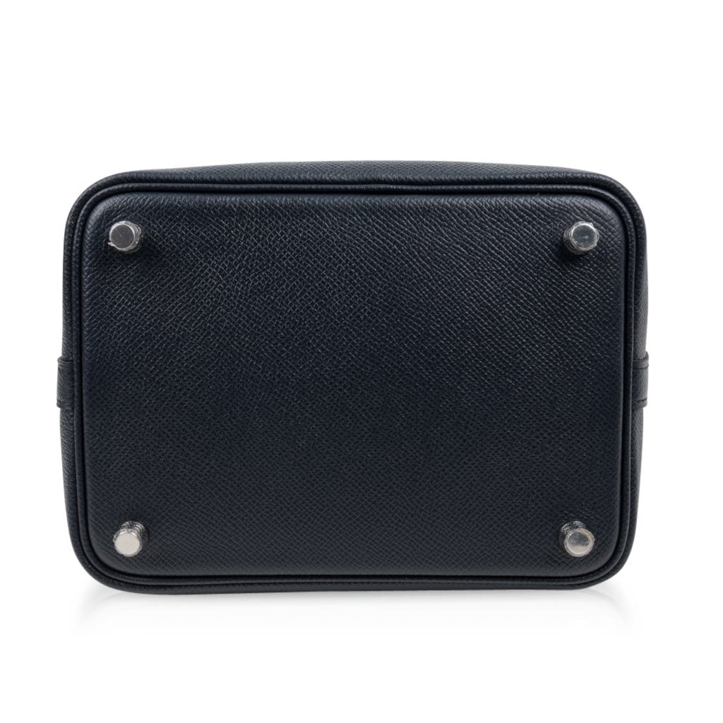 Picotin Lock 18 Tressage De Cuir PM Limited Edition Blue Indigo