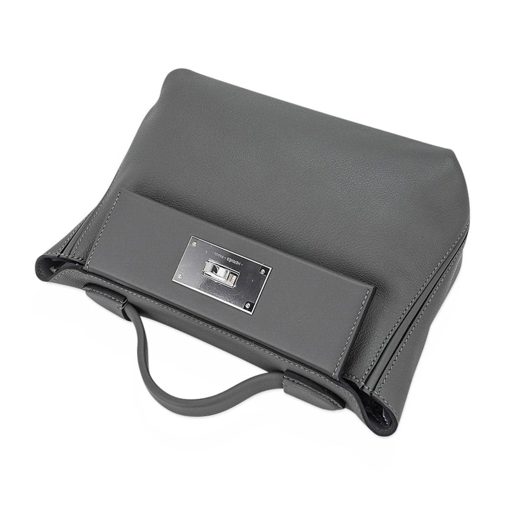 Mini 24/24 21 Bag Gris Meyer Evercolor & Swift Leather with Palladium Hardware