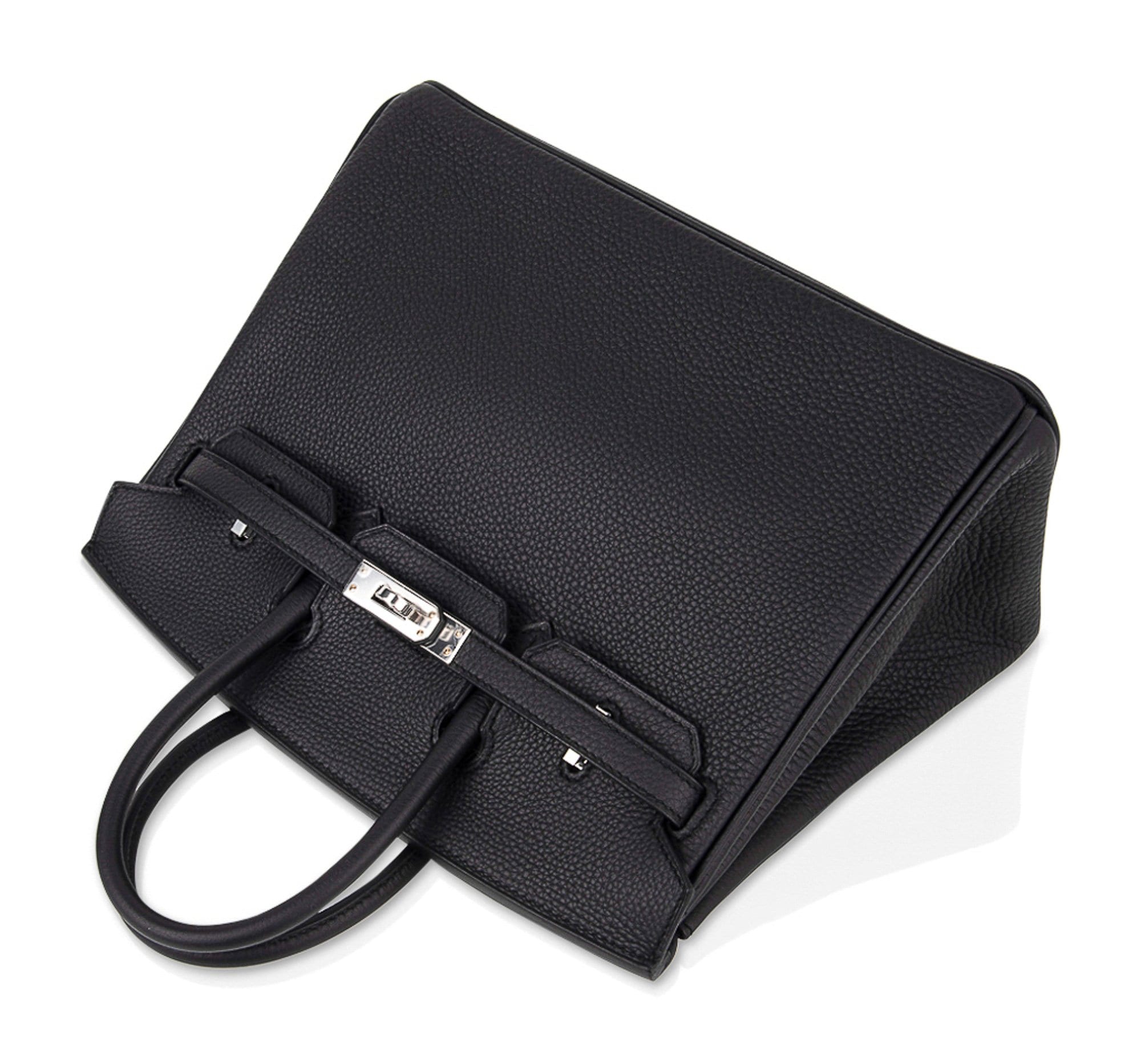 Birkin 25 Bag Black Palladium Hardware Togo Leather