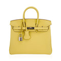 Birkin 25 Bag Jaune Poussin Togo Leather with Palladium Hardware