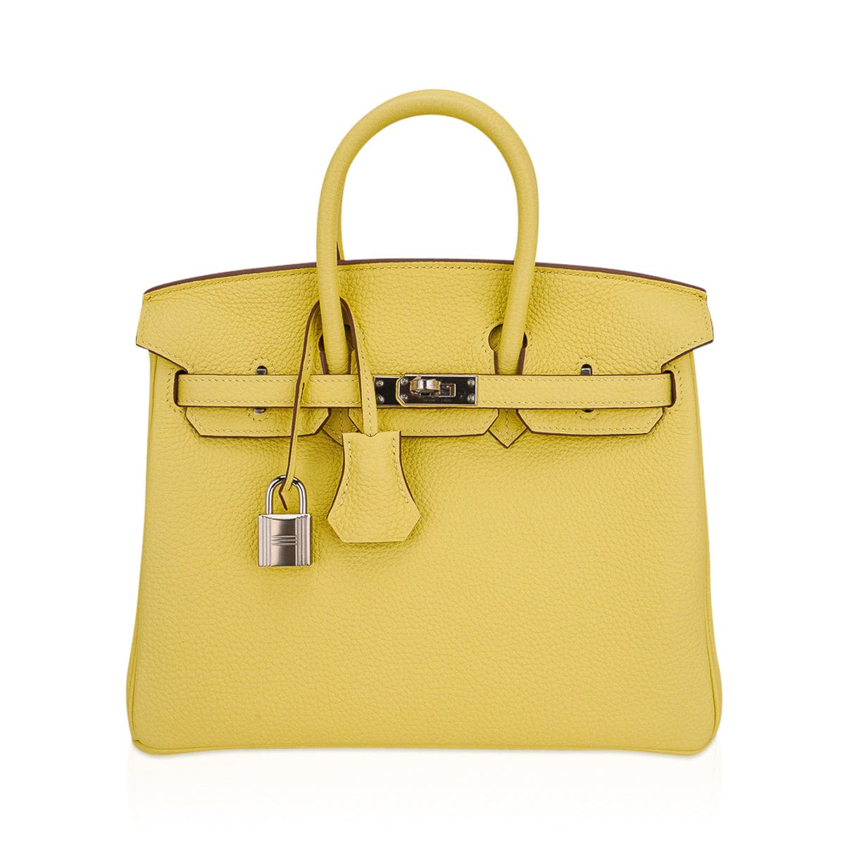 Birkin 25 Bag Jaune Poussin Togo Leather with Palladium Hardware