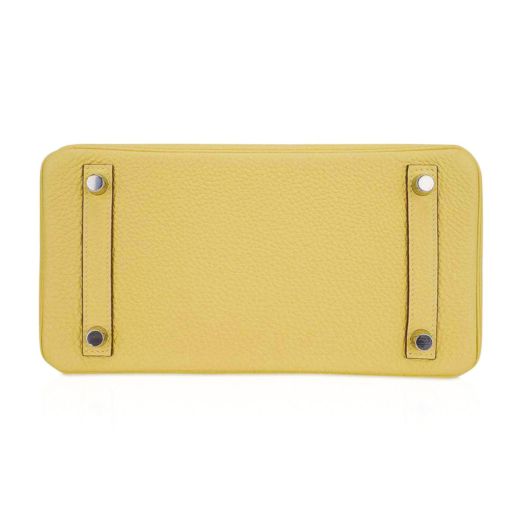 Birkin 25 Bag Jaune Poussin Togo Leather with Palladium Hardware