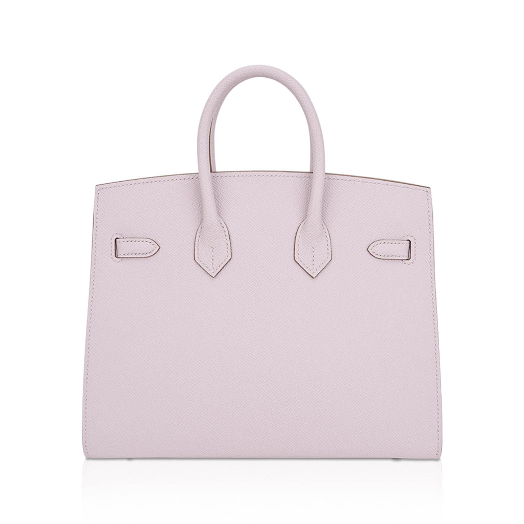 Birkin 25 Bag Sellier Mauve Pale Epsom Leather with Palladium Hardware