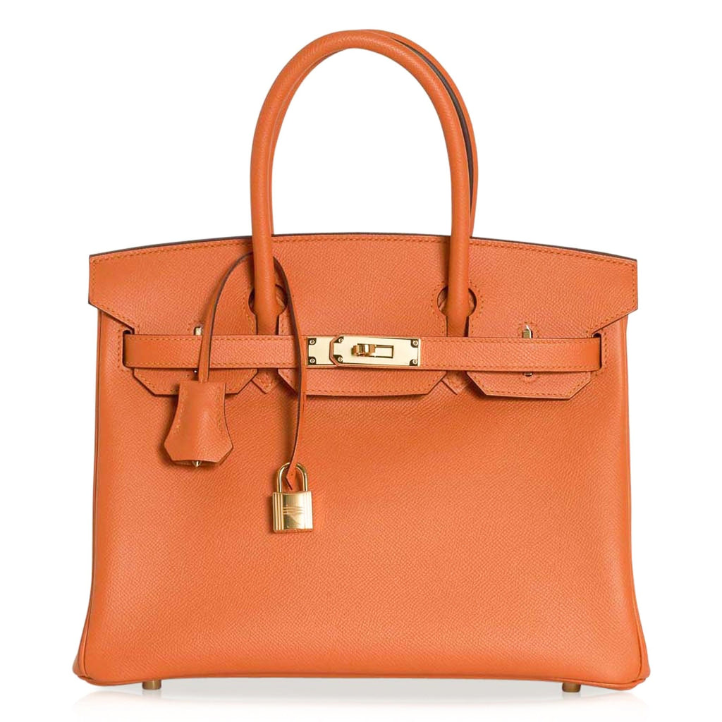 Birkin 30 Bag Abricot Gold Hardware Epsom Leather New w/ Box