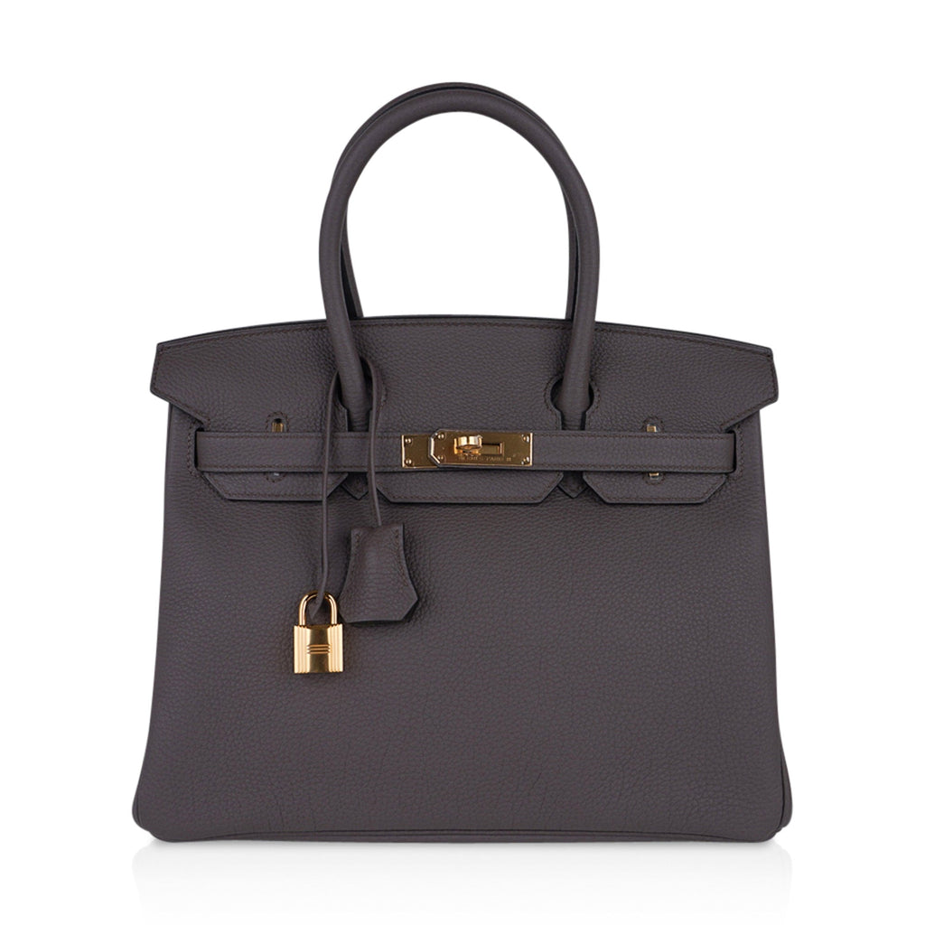 Birkin 30 Bag Etain Gray Coveted Gold Hardware Togo