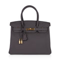 Birkin 30 Bag Etain Gray Coveted Gold Hardware Togo