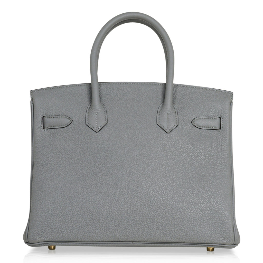 Birkin 30 Bag Gris Mouette Gold Hardware Togo Leather