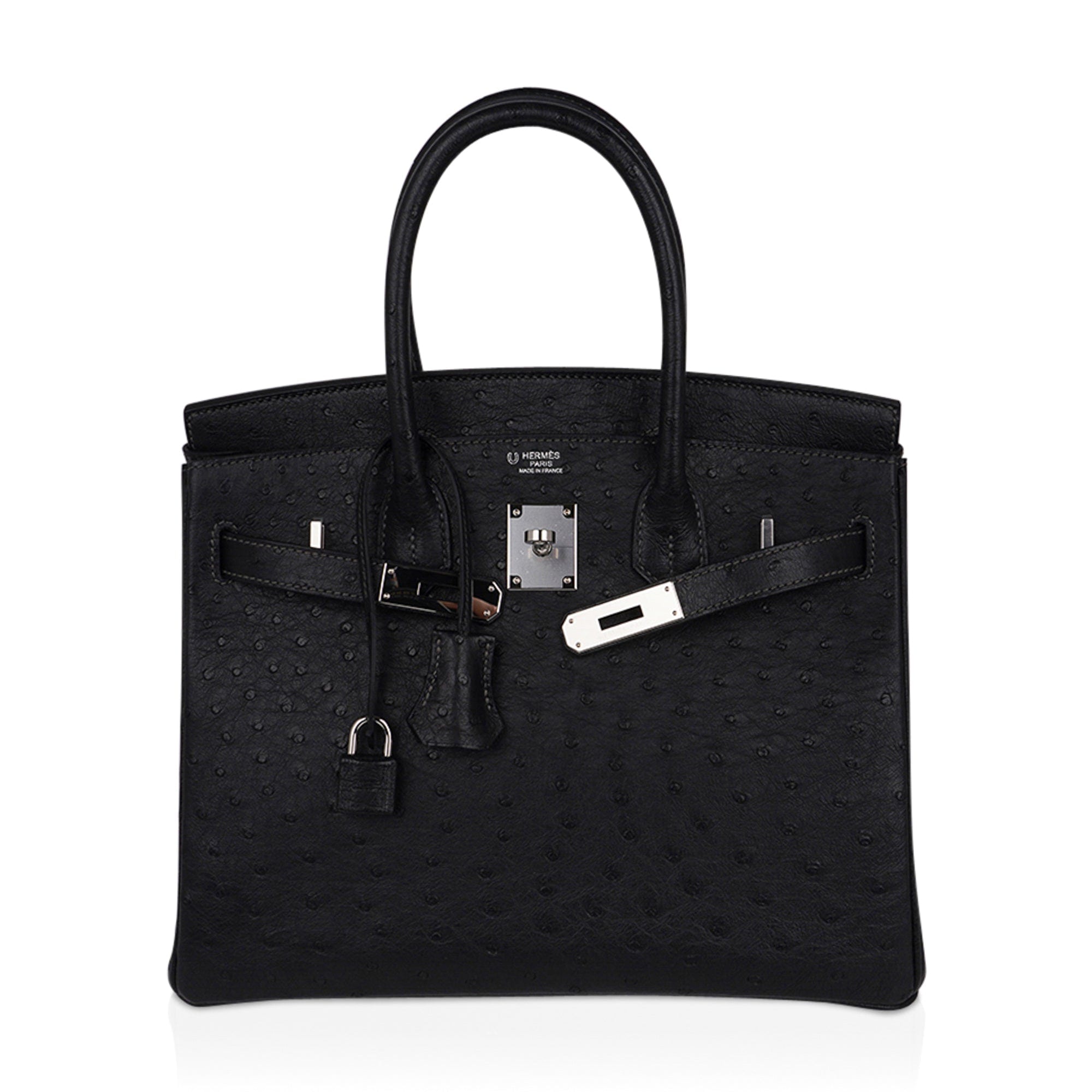 Birkin HSS 30 Bag Black (Noir ) Ostrich Palladium Hardware