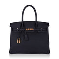 Birkin 30 Bag Black Togo Leather with Rose Gold Hardware