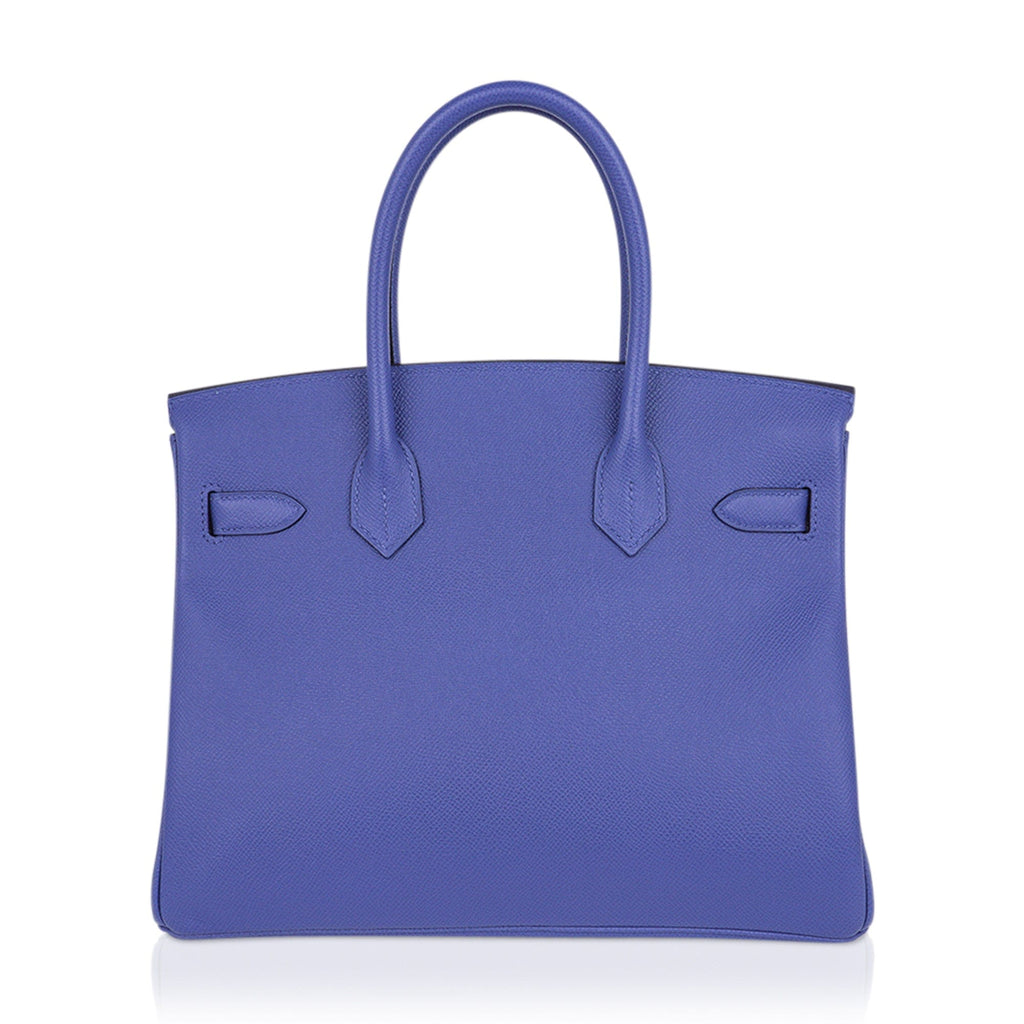 Birkin 30 Bag Blue Brighton Epsom Leather with Gold Hardware