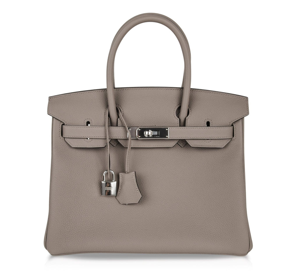 Birkin 30 Bag Gris Asphalte Togo Palladium Hardware