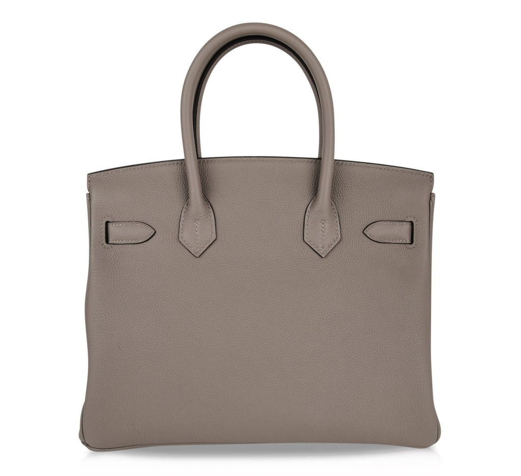 Birkin 30 Bag Gris Asphalte Togo Palladium Hardware