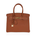 Birkin 30 Bag Gold Togo Leather Gold Hardware